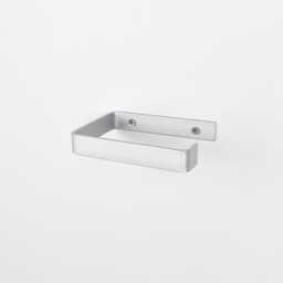 steel Toilet Roll Holder - Minimalist Industrial Bathroom Hardware, Silver Finish