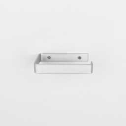 steel Toilet Roll Holder - Minimalist Industrial Bathroom Hardware, Silver Finish - thumbnail 2