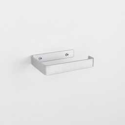 steel Toilet Roll Holder - Minimalist Industrial Bathroom Hardware, Silver Finish - thumbnail 3