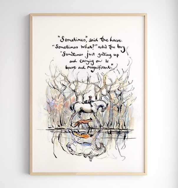 Charlie Mackesy Print The Boy, Mole, Fox & Horse - Perfect For Kids Gift, Newborn Baby, Mental Health, Kids Christmas Gift - image 1