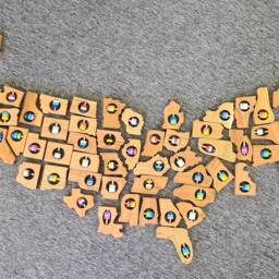 West Virginia State Rattle Modern Wooden Baby Toy - thumbnail 4