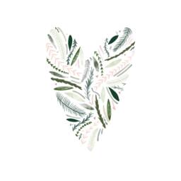 Valentines Day A4 Personalised Love Heart Print, Floral Wall Art, Leafy Illustration, Wedding Gift, Personalised Anniversary Present - thumbnail 2