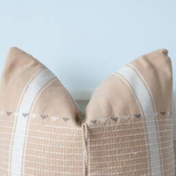 Brown Pillow, Neutral Tan Boho Farmhouse Decor, Home Decorative Pillow - thumbnail 2