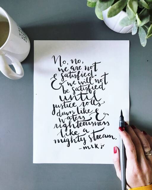 Mlk Quote, Martin Luther King Jr 8x10 Wall Hanging Calligraphy