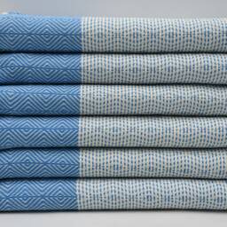 "Blue Peshtemal, Turkish Towel, Turkish Beach Towel, Tribal Towel, Hammam Towel, Pool Towel, 40""x70" - thumbnail 2