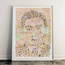 Yukio Mishima Papercut/Tokyo Map Handmade Poster 50x70cm Hand Cut Map Japan Paper Cutting On Paper Limited Edition