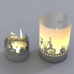 Yoga Gift Tube Shadow Play Candle - Tranquil Motif Silhouette Projection For Mindful Ambiance Perfect Enthusiasts - thumbnail 3