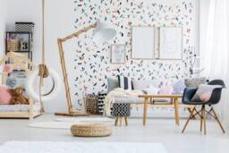 Terrazzo Pattern Sticker Decals, Abstract Wall Kids Bedroom Decor, Nursery 36 Matt Colours - thumbnail 1
