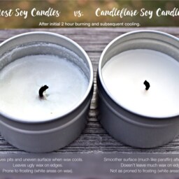 Cranberry Cobbler Soy Candle in 8Oz Tin - Food Scented For Holiday Decor Or Gifting, Wood Cotton Wick - thumbnail 4