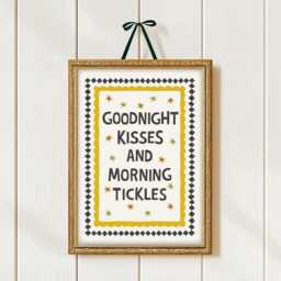Goodnight Kisses & Morning Tickles Print, Childrens Bedroom Prnits, Prints, Kids Wall Art, Nursery Prints - thumbnail 3