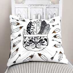 Wild Cat Velvet Cushion Cover, Pillow - thumbnail 2