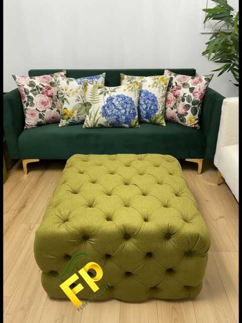 Handmade Chesterfield Footstool Coffee Table Stool Pouffe Bench Window Seat Extra Seating - image 1
