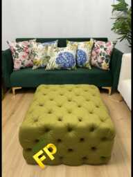 Handmade Chesterfield Footstool Coffee Table Stool Pouffe Bench Window Seat Extra Seating - thumbnail 1