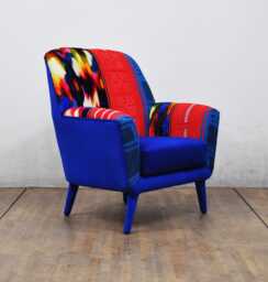 Bay Armchair - Hmong & Silk Navy Blue I