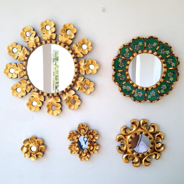 "Peruvian Mirrors ""Pink Green" - image 1