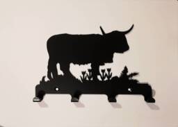 Highland Cow Key Holder Hooks