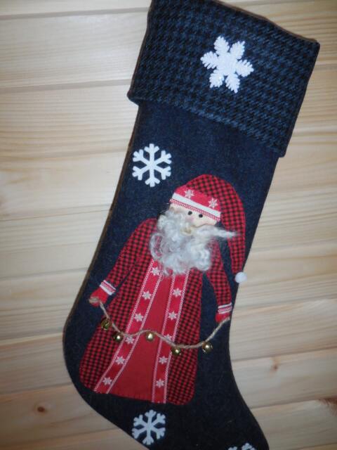 Kris Kringle With Bells Christmas Stocking - image 1