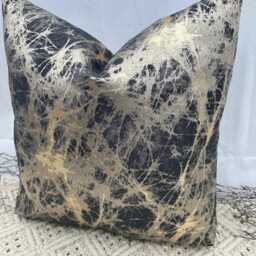 Luxury Black & Gold Marble Scatter Cushions Handcrafted Sofa Bed Set By The Couture Cushion - Style 119 - thumbnail 3