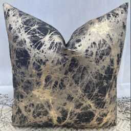 Luxury Black & Gold Marble Scatter Cushions Handcrafted Sofa Bed Set By The Couture Cushion - Style 119 - thumbnail 1