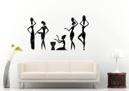 African Woman Tribe Ethnic Culture Women Wall Sticker Decal Vinyl Mural Decor Art L2249 - thumbnail 1