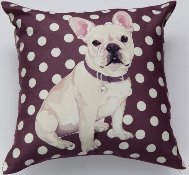 French Bulldog - White Pillow Cover - image 1