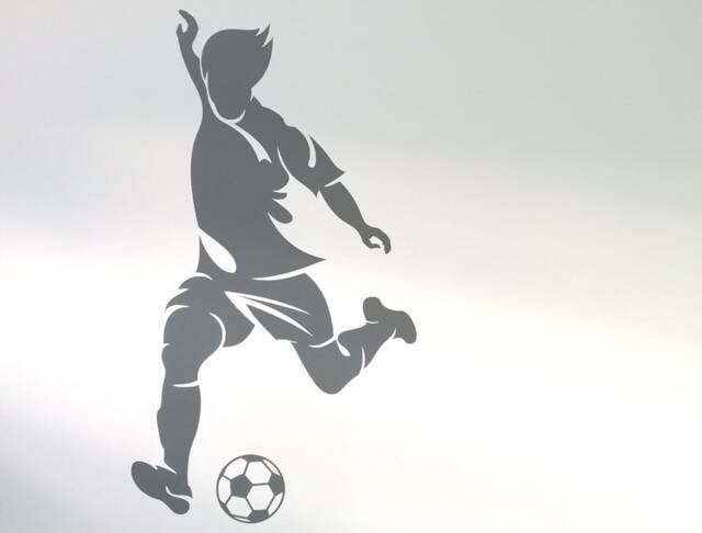 Footballer Football Sticker, Soccer Decal, Wall Football Art, Room Decor, Boys Decor - image 1