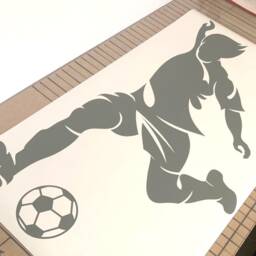 Footballer Football Sticker, Soccer Decal, Wall Football Art, Room Decor, Boys Decor - thumbnail 2