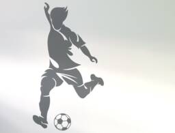 Footballer Football Sticker, Soccer Decal, Wall Football Art, Room Decor, Boys Decor