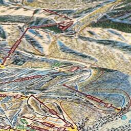 "Park City Resort Licensed Trail Map - Small Maple Wood Print 16"" X 30" - thumbnail 2