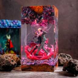 Loid & Yor Forger Resin Lamo, Spy X Family Anime Epoxy Night Light, Dancing Couple Handcrafted Decor - thumbnail 1