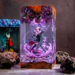 Loid & Yor Forger Resin Lamo, Spy X Family Anime Epoxy Night Light, Dancing Couple Handcrafted Decor - thumbnail 2