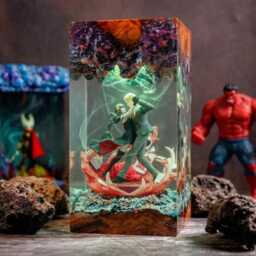 Loid & Yor Forger Resin Lamo, Spy X Family Anime Epoxy Night Light, Dancing Couple Handcrafted Decor - thumbnail 3