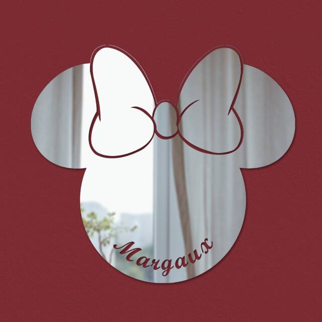 Personalized Minnie Mouse Mirror Acrylic Nursery Wall Decor - image 1