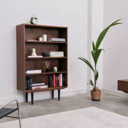 Mid-Century Bookcase Made Of Walnut Vaneer - Livlo O-R03 - thumbnail 3