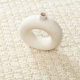 Hand Woven , Handmade Carpet Modern Style New Zealand Wool Indoor Rug. Entryway Or Runner Off White - Therugbasket - thumbnail 2