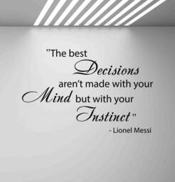 Messi Quote Poster Wall Decal Sign Vinyl Sticker Gym Sport Soccer Player Fan Gift Gaming Mural Playroom Football Decor Art Print Q250 - thumbnail 1