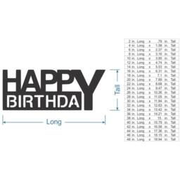 Unfinished Wooden Happy Birthday Sign - Mdf Wall Decor - thumbnail 3