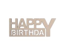 Unfinished Wooden Happy Birthday Sign - Mdf Wall Decor - thumbnail 1