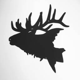 Metal Elk Sihlouette - Decor Wall Hanging Camp Cabin Gift Rustic Adirondack Sign - thumbnail 2