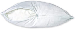 Luxury Zipper Close 233Tc 100% Cotton Downproof Feather Proof Cushion Pillow Protector White Or Cream - White, 18x18
