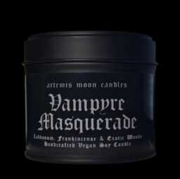 Vampyre Masquerade Soy Candle Frankincense, Exotic Woods, Vegan - thumbnail 1