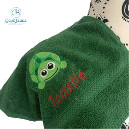 Tortoise Towel - Personalised Face Cloth/Hand Bath = Embroidered - thumbnail 2