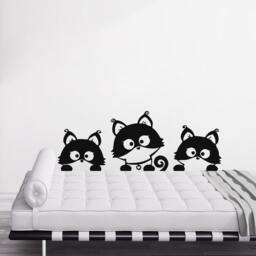 Wall Decals Cats Decal Vinyl Sticker Art Home Decor Mural Bedroom Nursery Ms426 - thumbnail 1