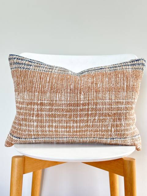 Brown Tribal Hemp Hand Woven Natural Dye Color Pillow Cover - image 1