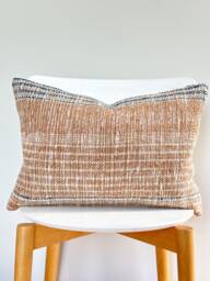 Brown Tribal Hemp Hand Woven Natural Dye Color Pillow Cover - thumbnail 1