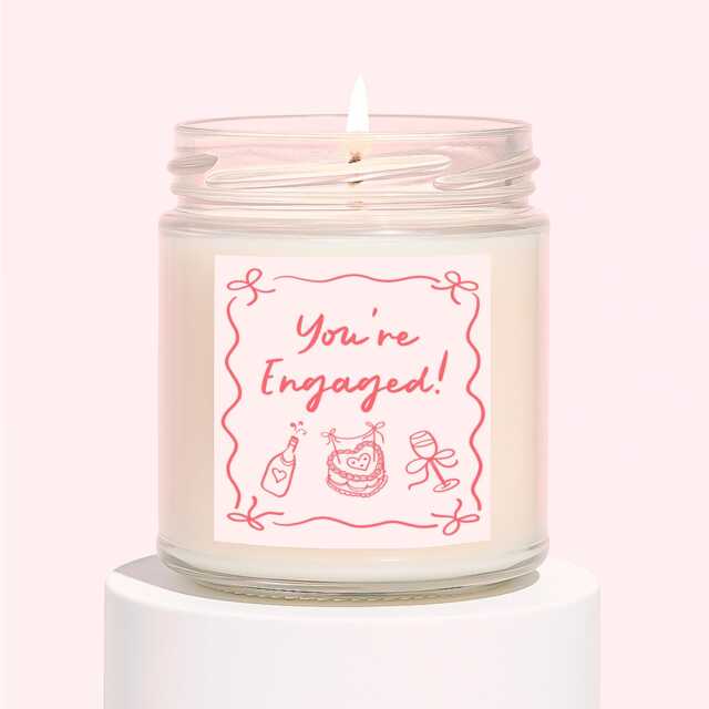 Just Engaged Gifts - Gift For Couple Engagement Friends You're Candle - image 1