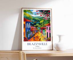 Brazzaville Poster, Congo Africa Travel Culture African Print, Print - thumbnail 1
