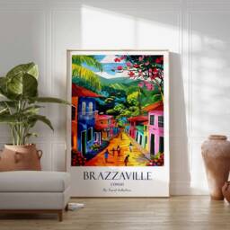 Brazzaville Poster, Congo Africa Travel Culture African Print, Print - thumbnail 3