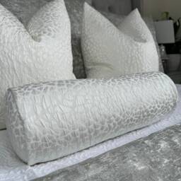 "Ivory Bolster Cushion - 16"" X 6" - thumbnail 3
