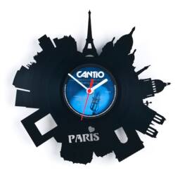 Wall Clock - Vinyl Record Reuse Recycling Sustainable Design Wall Decoration- Paris